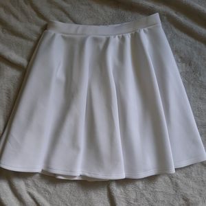 White skater skirt